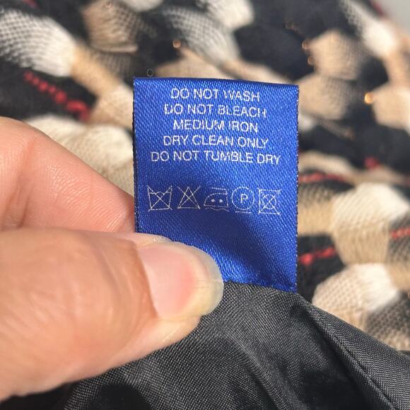 Liliu Jacket blazer Size 6 tweed plaid houndstooth high neck retro old money - Picture 5 of 16